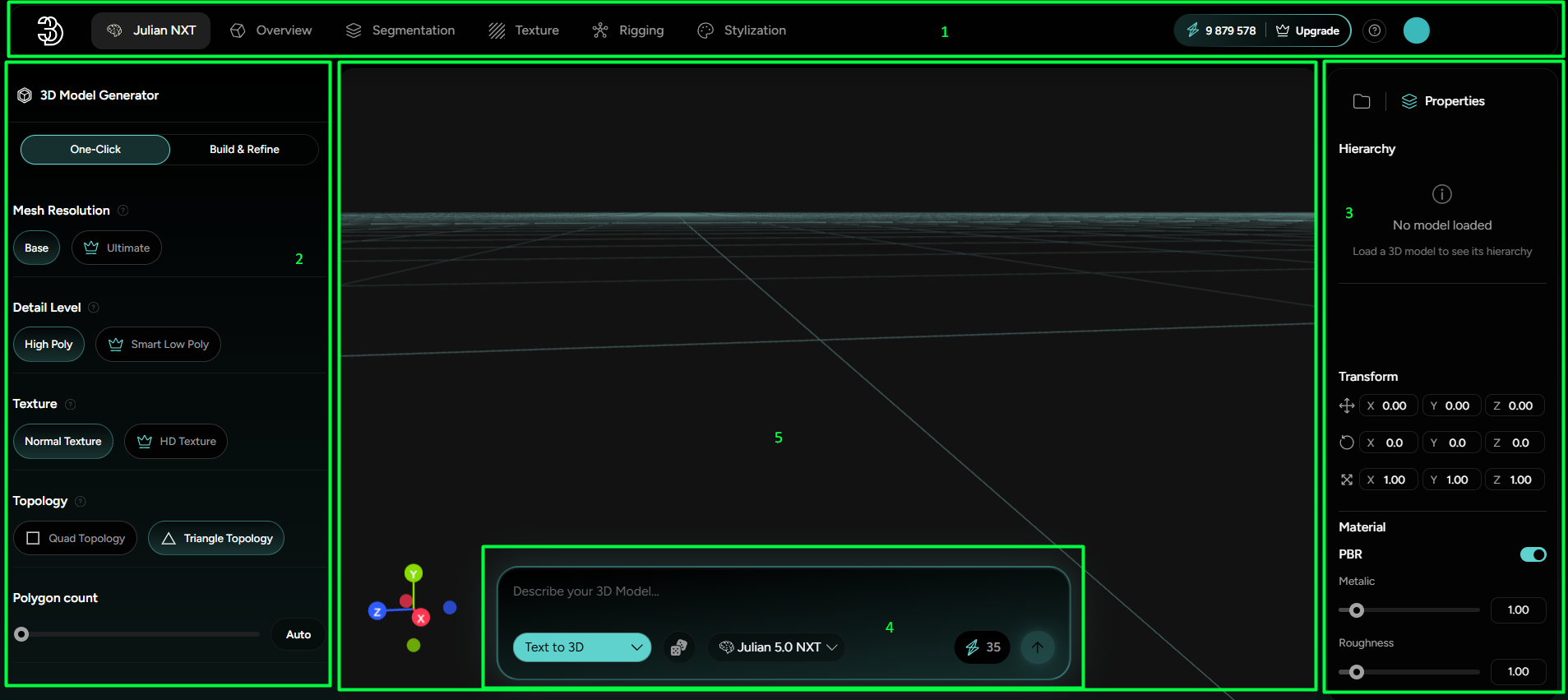 Figure 2. AI Studio’s UI Breakdown