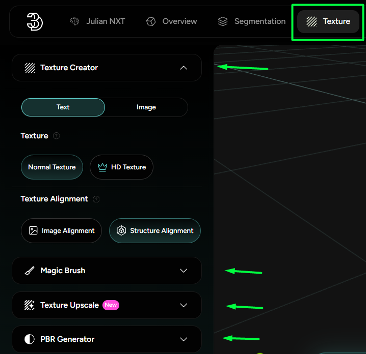 Figure 1. Texture options
