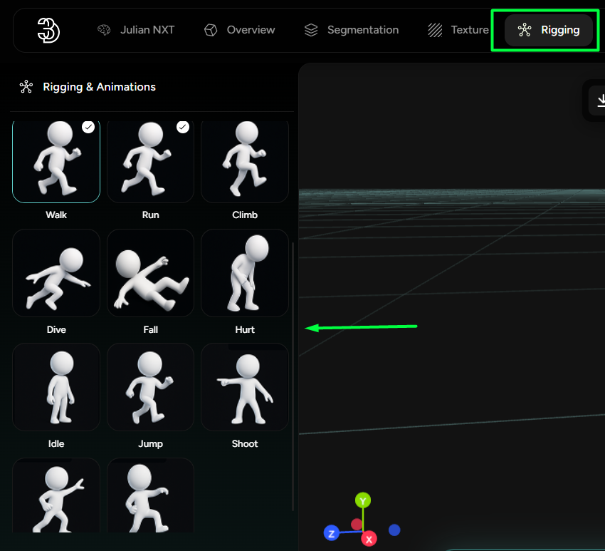 Figure 1. Rigging options