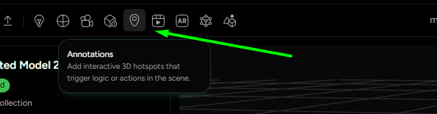 Figure 1. Annotations/Hotspots UI location