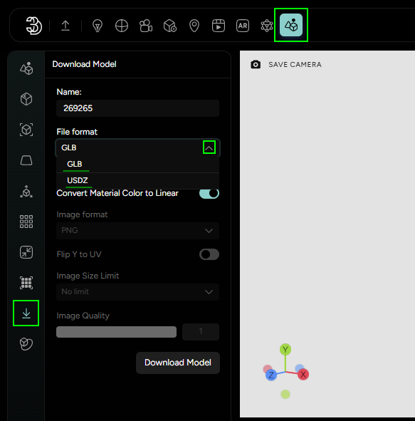 Figure 3. Download options