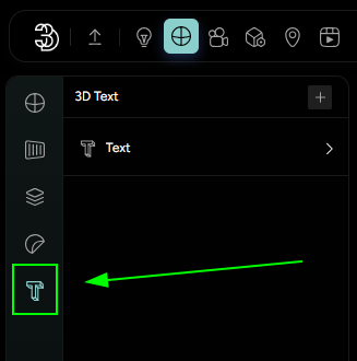 Figure 1. 3D text option in Materials tab