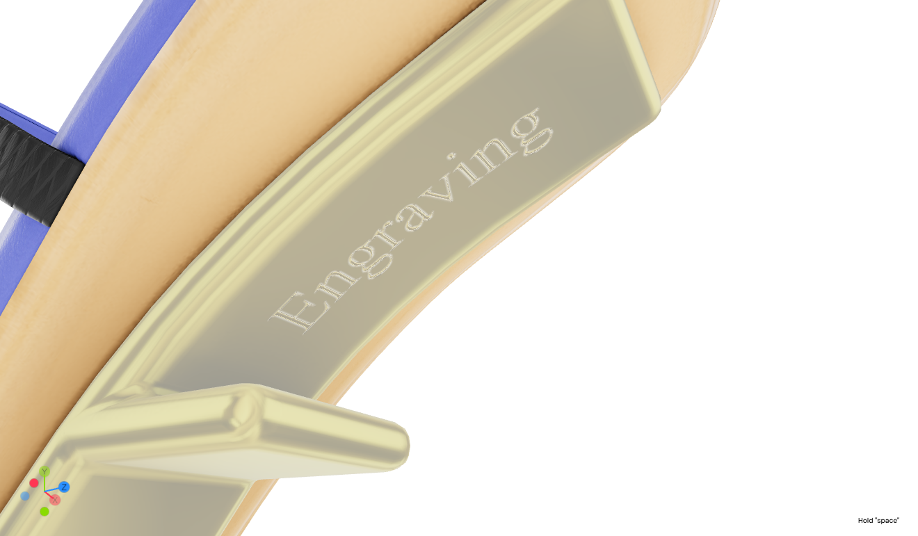 Figure 5. Example of text overlay used for engraving