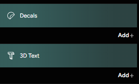 Figure 11. Decals & 3D Text