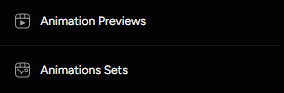 Figure 12. Animation Previews & Animations Sets