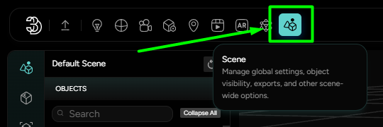 Figure 3. Scene menu
