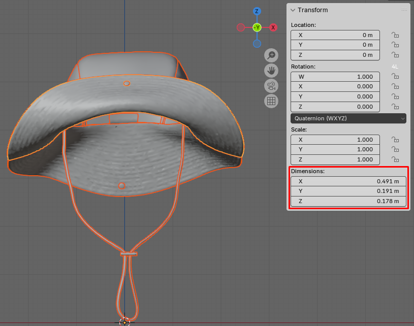 Figure 10. Realistic dimensions 